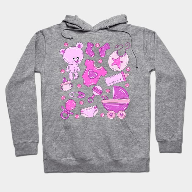 Pink Baby Nursery Hoodie by missmann